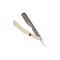 Parker 34R Barber Shavette Razor - Stainless Steel & White Handle