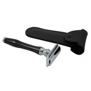 Safety Razor, Double Edged, Chrome head & Black handle.